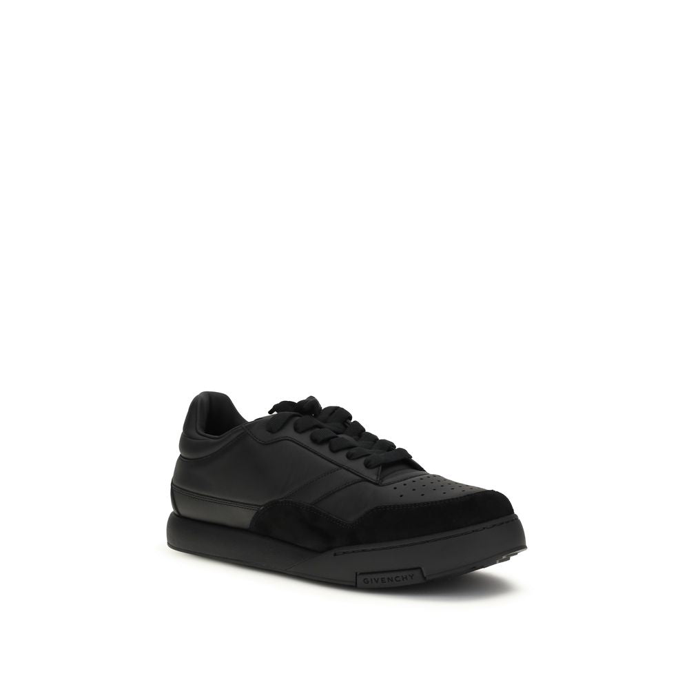Experience the exquisite allure of Givenchy Black Calf Leather Bos Taurus Low Top Sneakers, where luxurious craftsmanship meets urban sophistication for the discerning connoisseur.