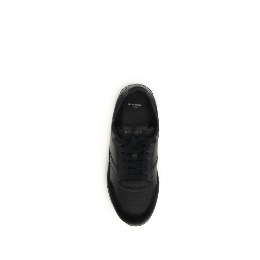 Elevate your style with Givenchy Black Calf Leather Bos Taurus Low Top Sneakers, where exquisite craftsmanship meets urban sophistication for the discerning connoisseur.