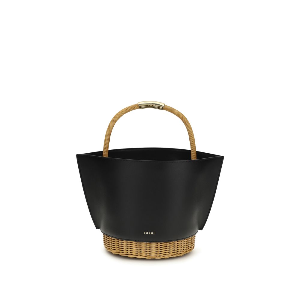 Discover the Sacai Black Calf Leather Bos Taurus Shoulder Bag, a masterpiece of exquisite craftsmanship and timeless elegance, perfect for elevating your style.