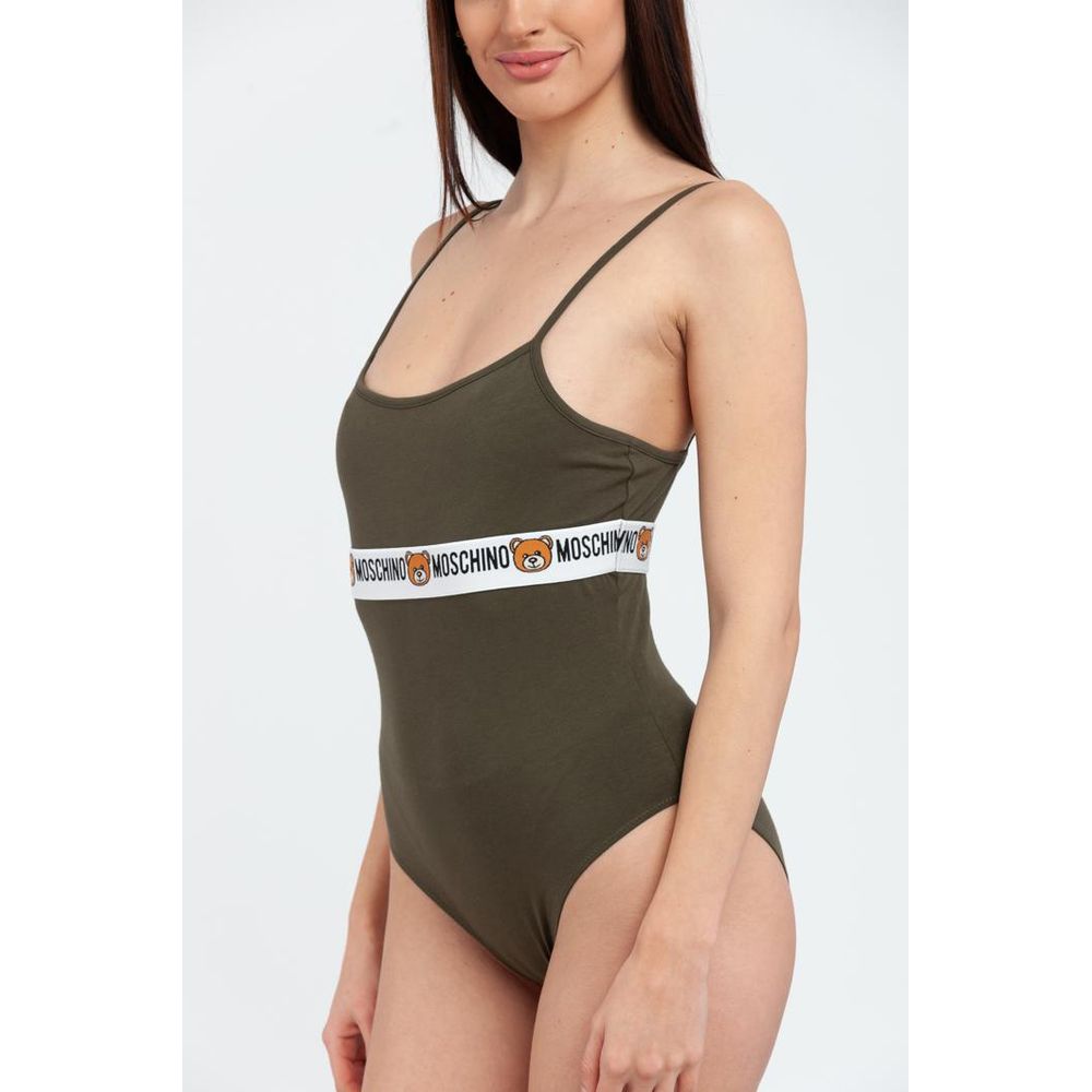 Elevate your style with the Moschino Bicolor Cotton Bodysuit, crafted from luxurious cotton blend for an exquisite fit that celebrates your elegance and individuality.