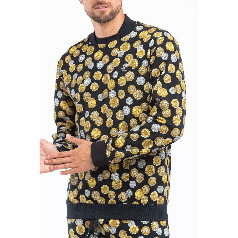 Discover the Moschino Black Cotton Sweatshirt, a luxurious blend of 95% cotton and 5% elastane, embodying sophistication and comfort for the discerning individual.