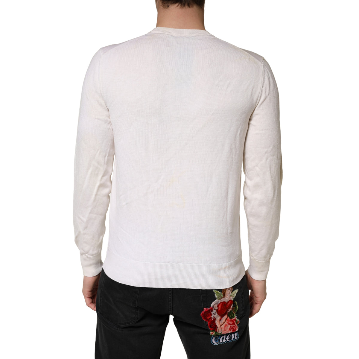 Dolce & Gabbana Virgin Wool Graphic Crewneck Sweater Luxury