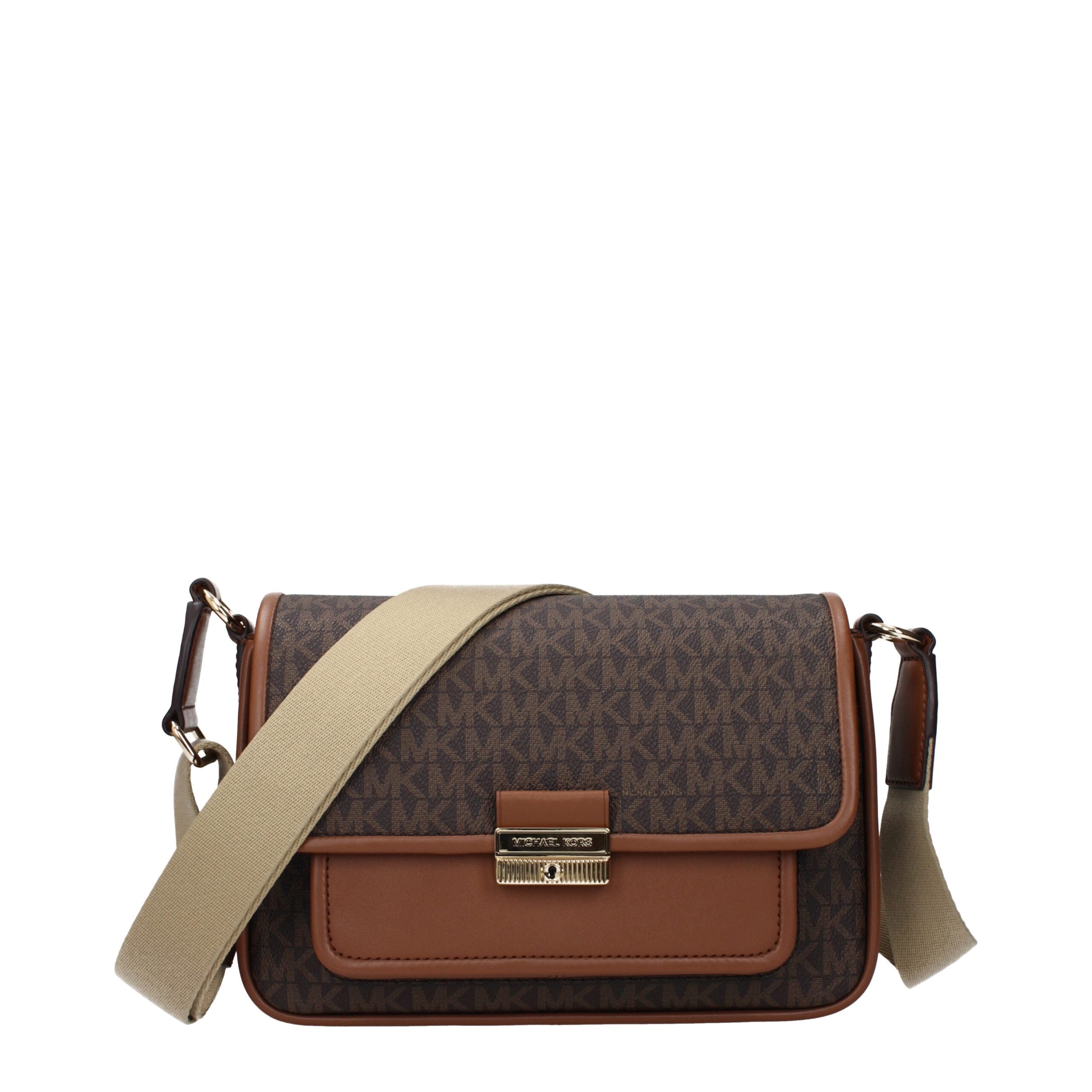 Elevate your style with the Michael Kors Brown Fabric Crossbody Bag, a masterpiece of artisanal luxury, blending timeless elegance with impeccable craftsmanship for every occasion.
