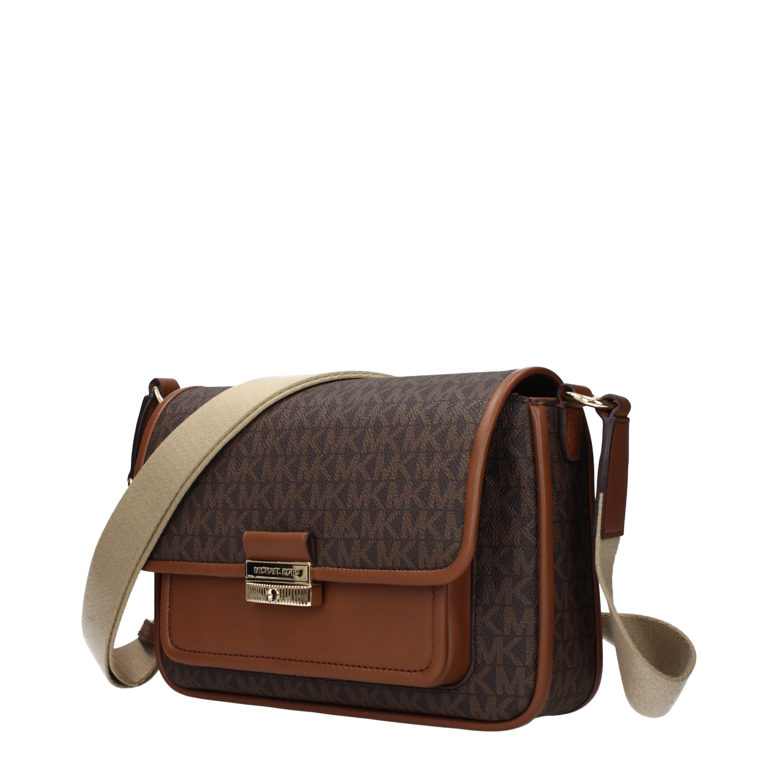 Discover the Michael Kors Brown Fabric Crossbody Bag, a masterpiece of artisanal luxury that blends timeless elegance with impeccable craftsmanship for the discerning connoisseur.