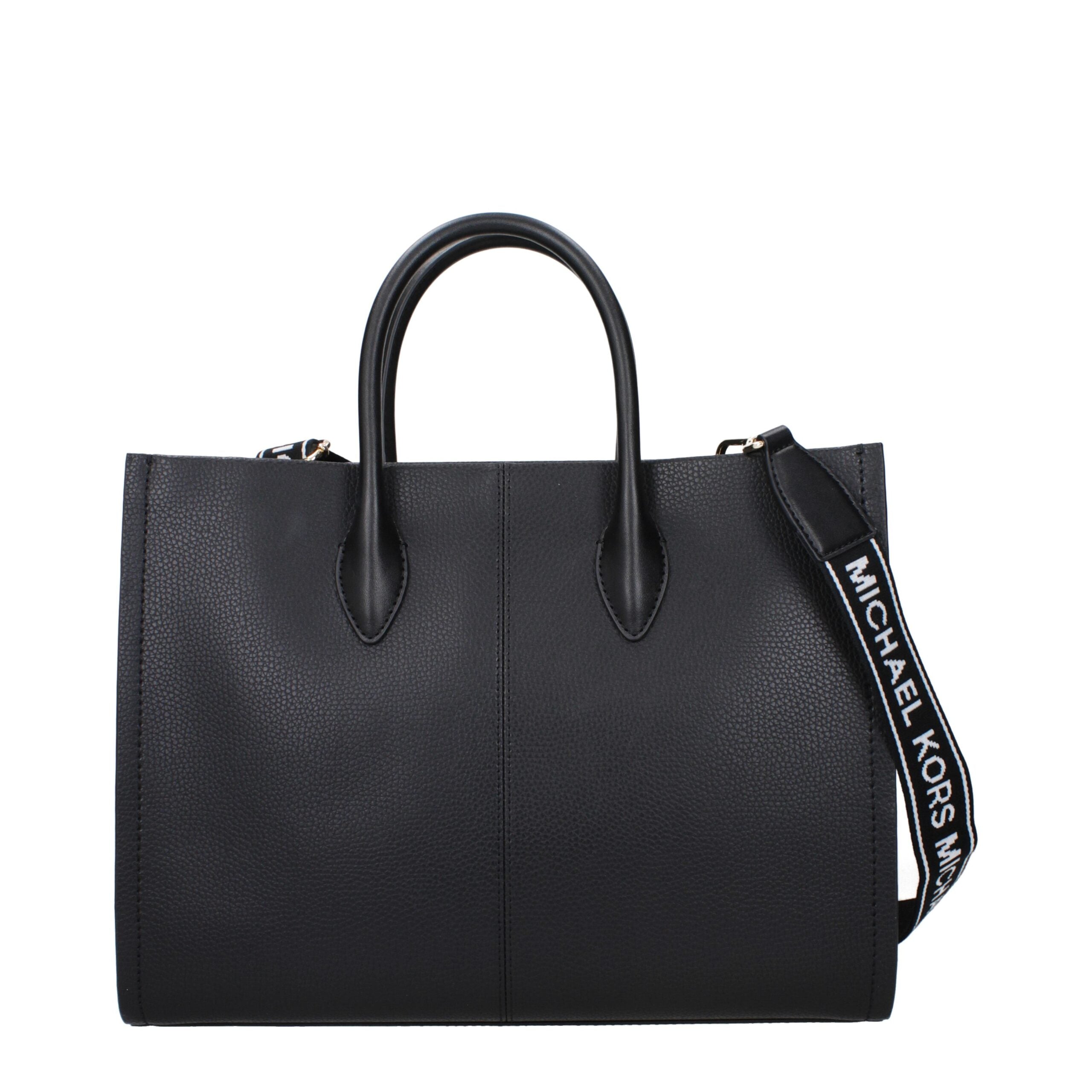 Elevate your style with the Michael Kors Black Leather Handbag, a masterpiece of artisanal luxury that embodies sophistication and timeless elegance for every occasion.