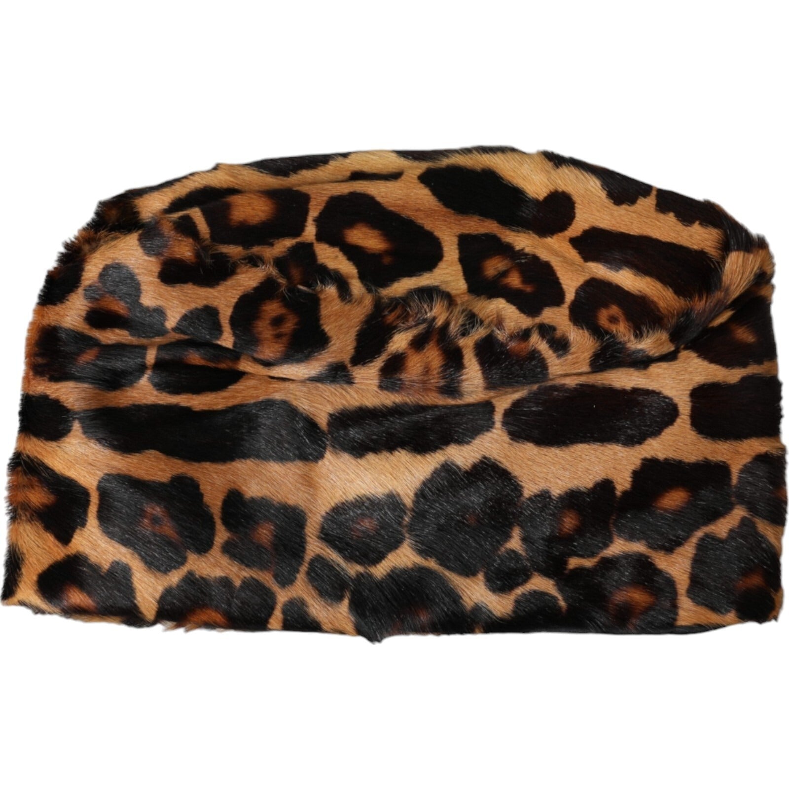 Dolce & Gabbana Brown Leopard Fur Bucket Hat - Artisanal Luxury