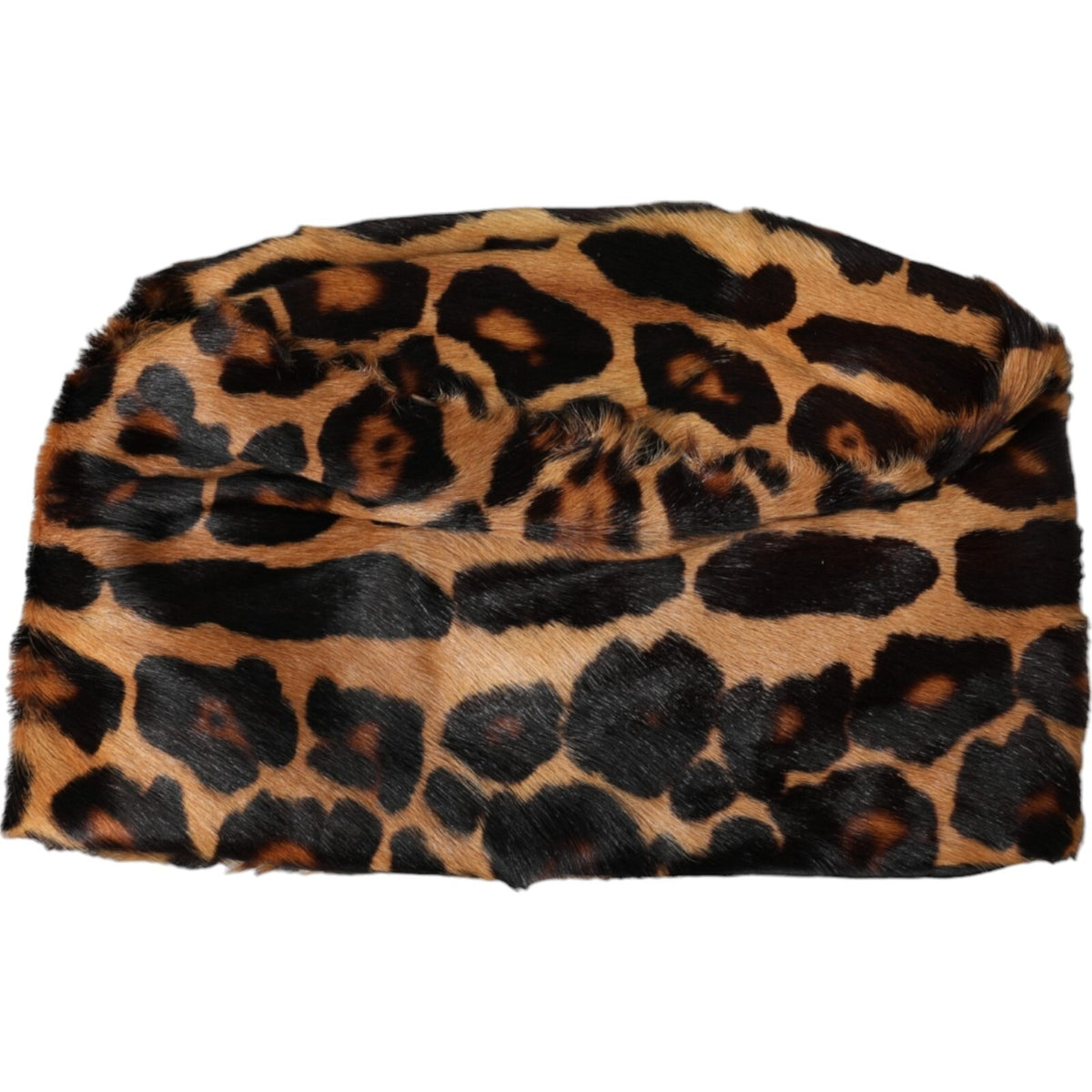 Indulge in the exquisite Dolce & Gabbana Brown Leopard Fur Bucket Hat, a testament to Italian craftsmanship and luxury that elevates any ensemble with timeless elegance.