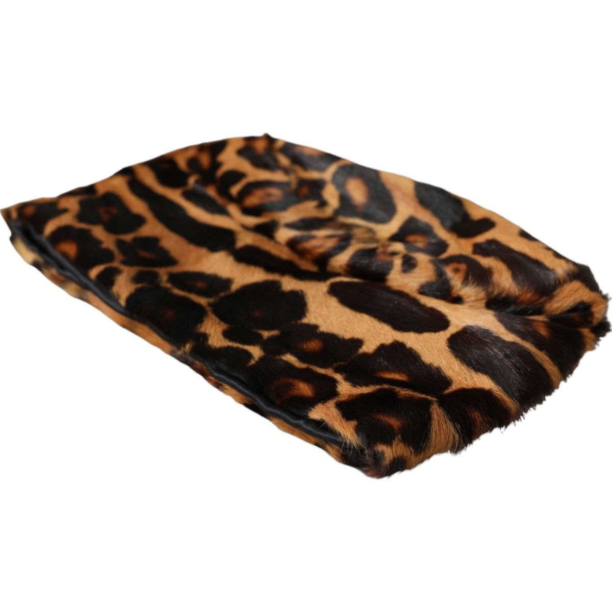 Indulge in the exquisite Dolce & Gabbana Brown Leopard Fur Bucket Hat, crafted from premium lamb leather, embodying timeless luxury and unparalleled artisanship for the discerning fashion connoisseur.