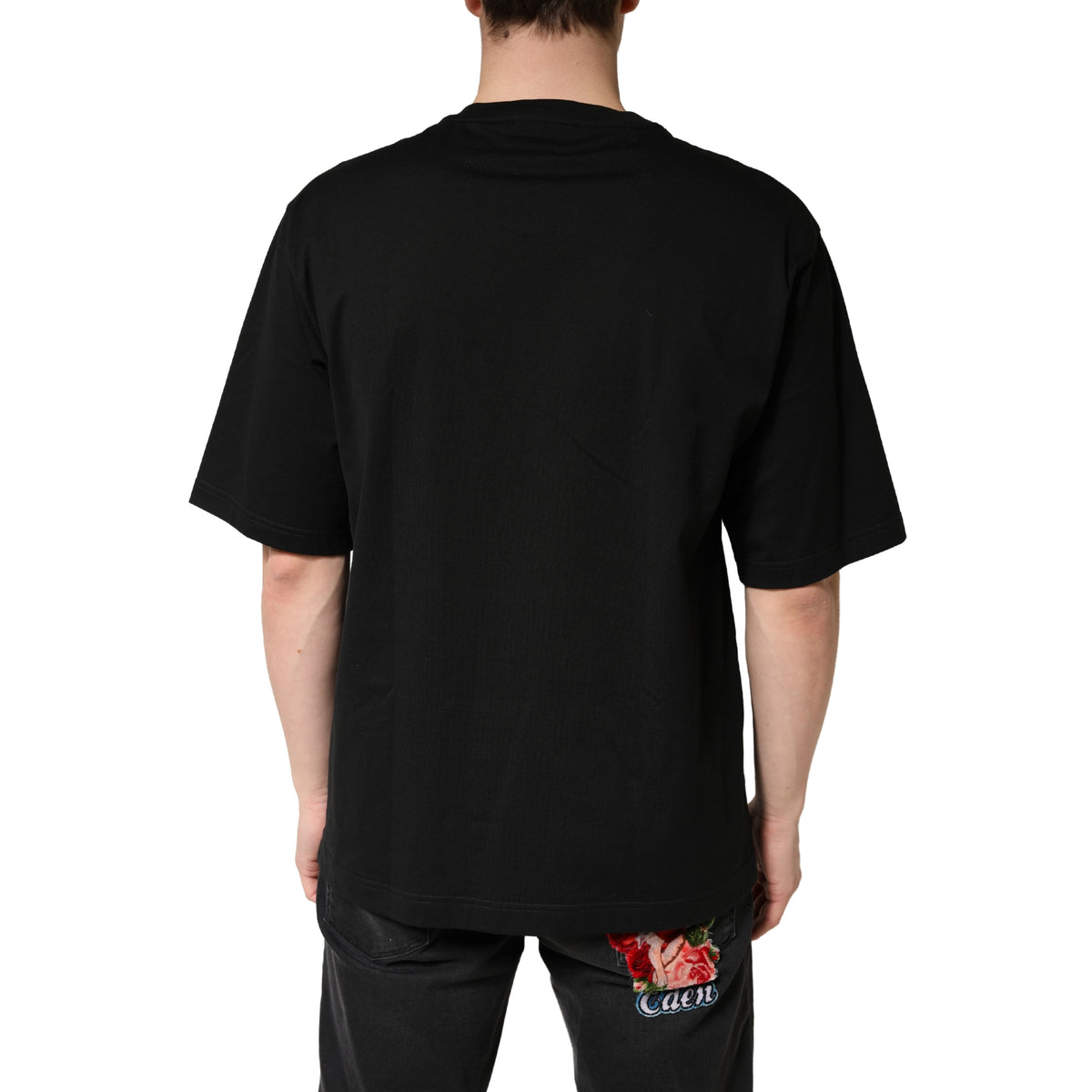 Dolce & Gabbana Black Cotton Crewneck T-Shirt - Timeless Luxury
