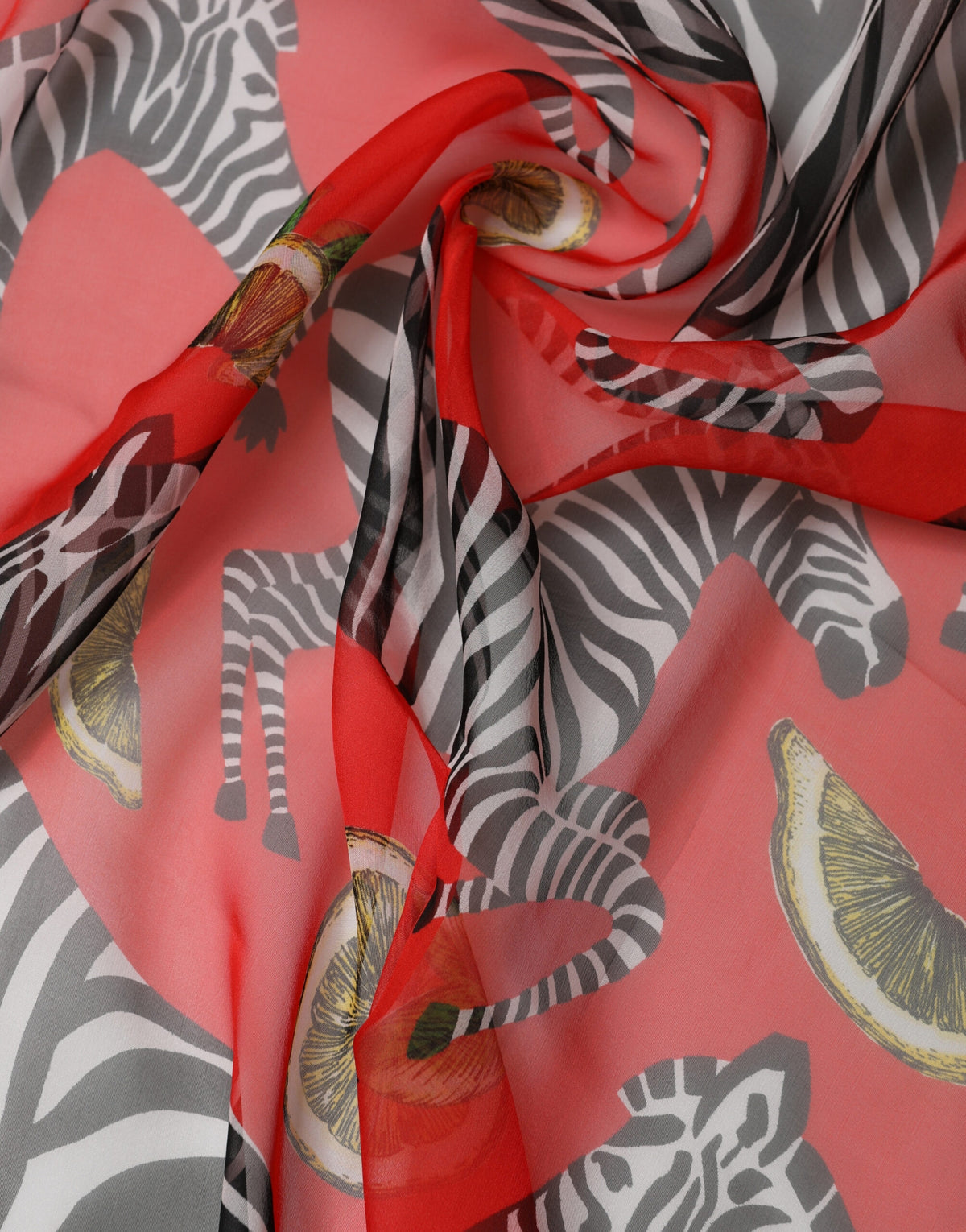 Dolce & Gabbana Red Zebra Print Silk Wrap Shawl - Exquisite Luxury