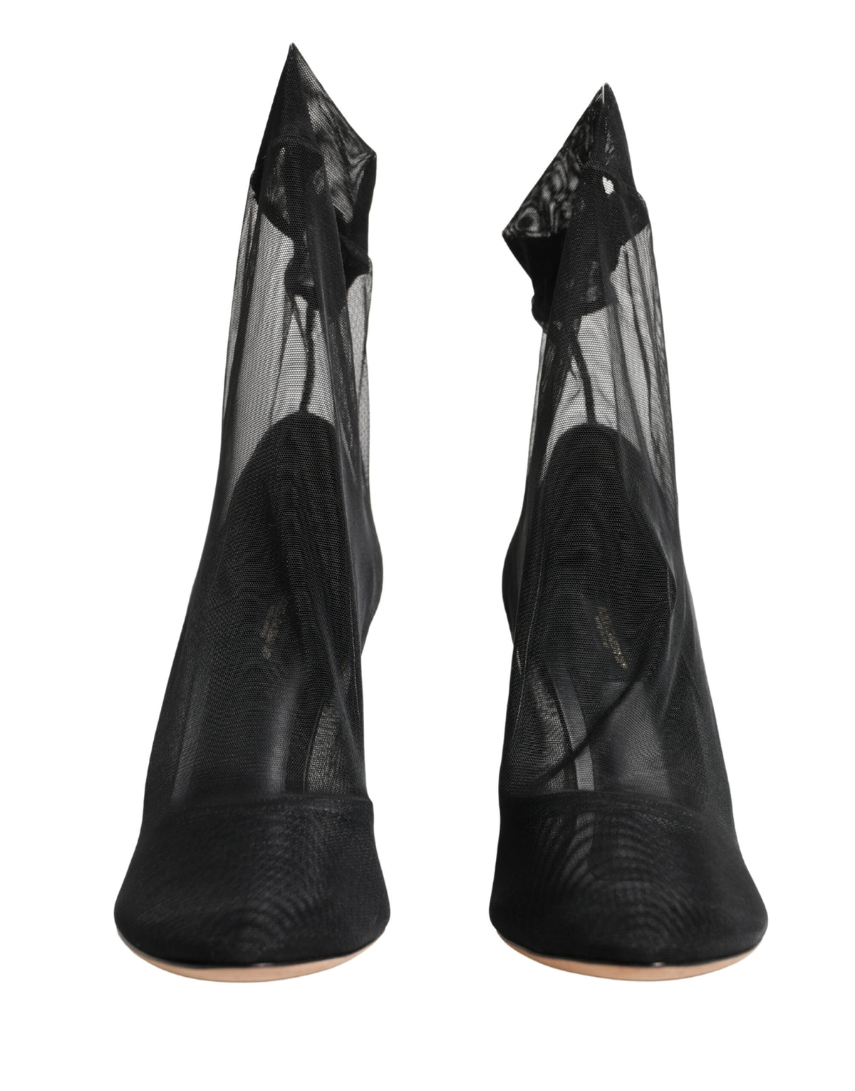 Indulge in the exquisite allure of Dolce & Gabbana's Black Nylon Stretch Mesh Sock Boots, where luxurious Italian craftsmanship meets a captivating silhouette for the discerning individual.