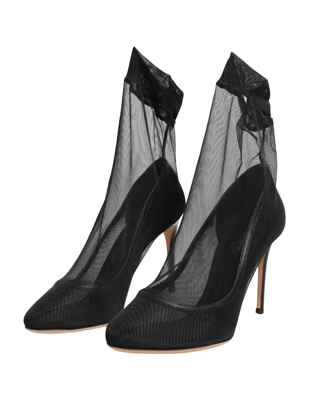 Indulge in the exquisite allure of Dolce & Gabbana's Black Nylon Stretch Mesh Sock Boots, where Italian craftsmanship meets modern sophistication for a timeless statement.