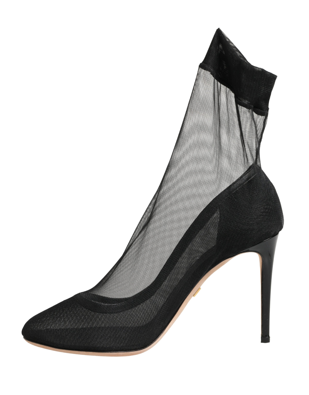 Elevate your style with Dolce & Gabbana's Black Nylon Stretch Mesh Sock Boots, where exquisite Italian craftsmanship meets modern luxury, perfect for any sophisticated occasion.
