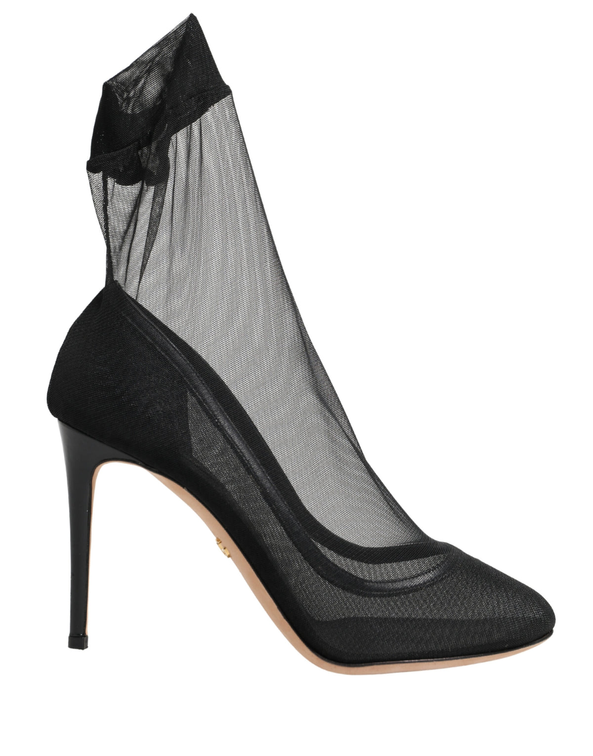 Indulge in the exquisite allure of Dolce & Gabbana's Black Nylon Stretch Mesh Sock Boots, where luxurious Italian craftsmanship meets a breathtaking silhouette for the discerning individual.