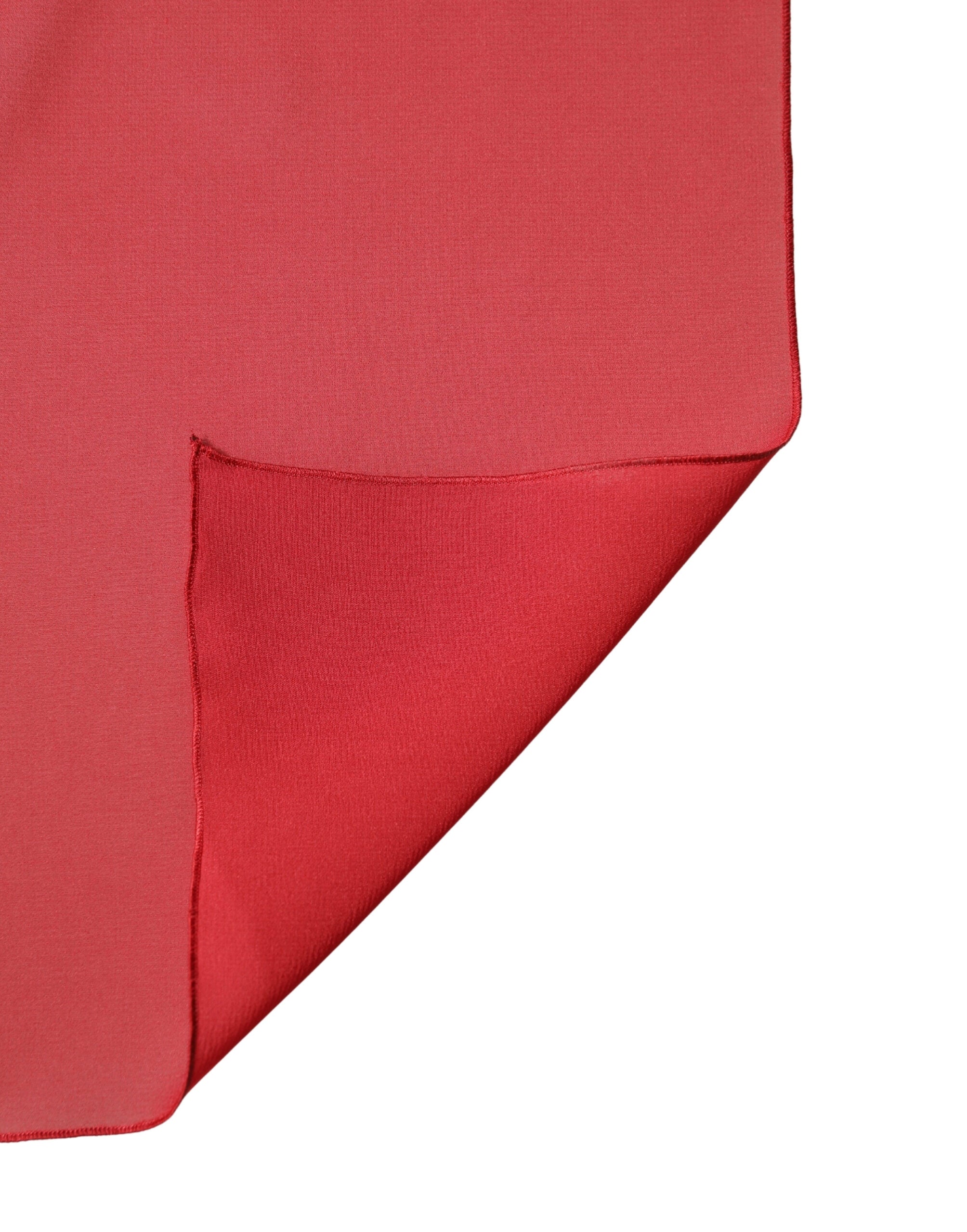 Dolce & Gabbana Red Silk Neck Wrap Shawl Women Stole 200cm x 64cm Scarf