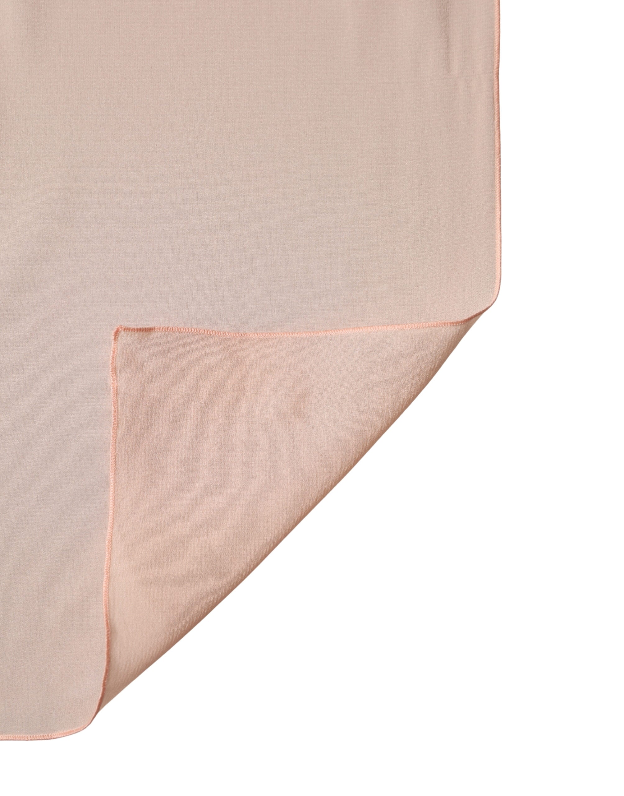 Dolce & Gabbana Peach Silk Neck Wrap Shawl Women Stole 200cm x 64cm Scarf