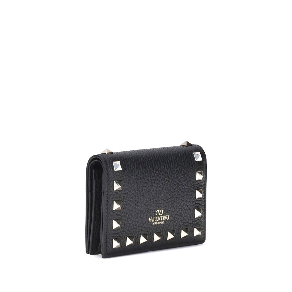 Valentino Garavani Black Calf Leather Bos Taurus Wallet - Luxury Redefined