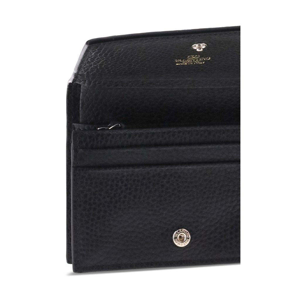 Valentino Garavani Black Calf Leather Wallet - Timeless Luxury