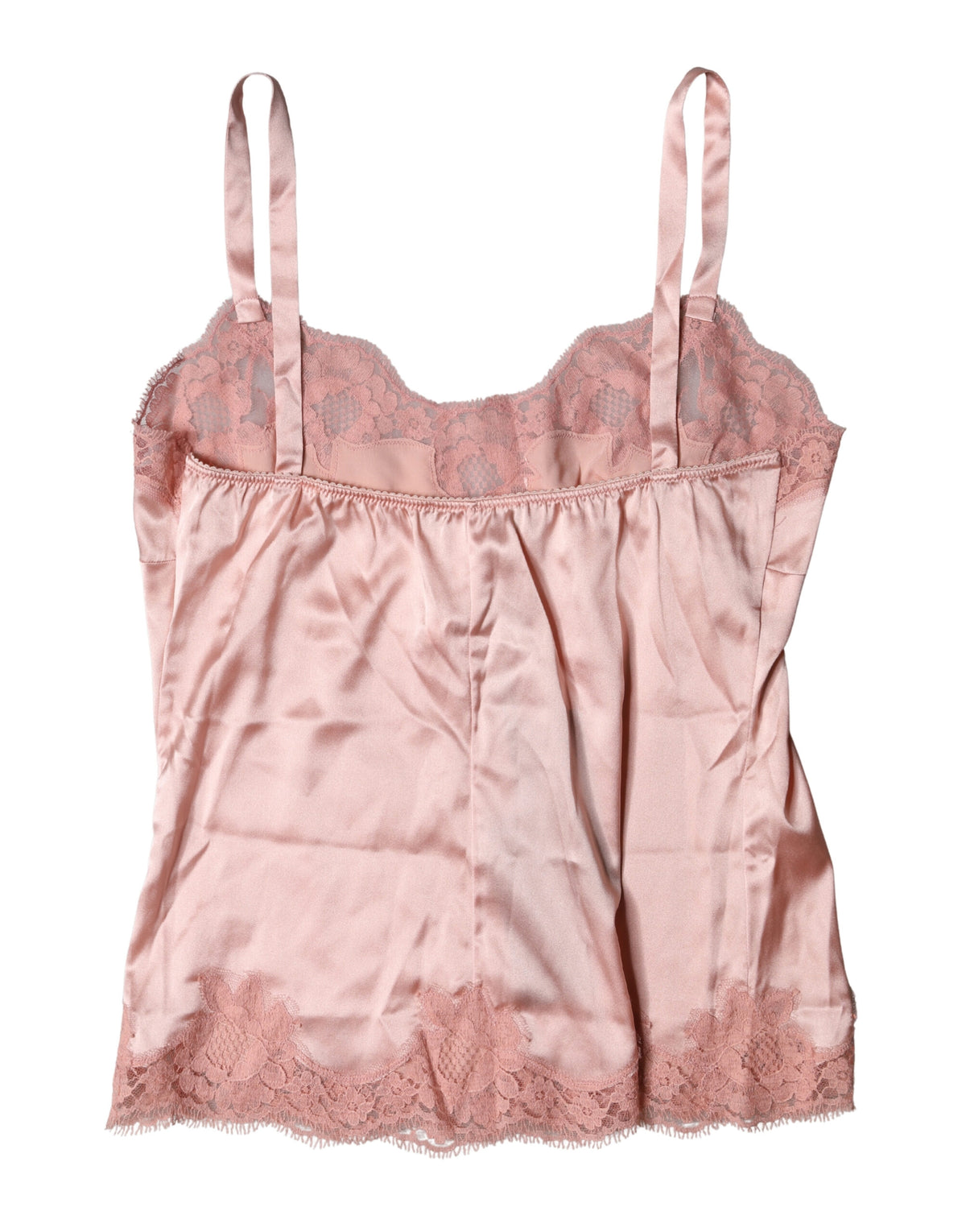 Indulge in the exquisite allure of Dolce & Gabbana's Light Pink Floral Lace Lingerie Top, a masterpiece of silk and lace that embodies intimate sophistication and timeless elegance.