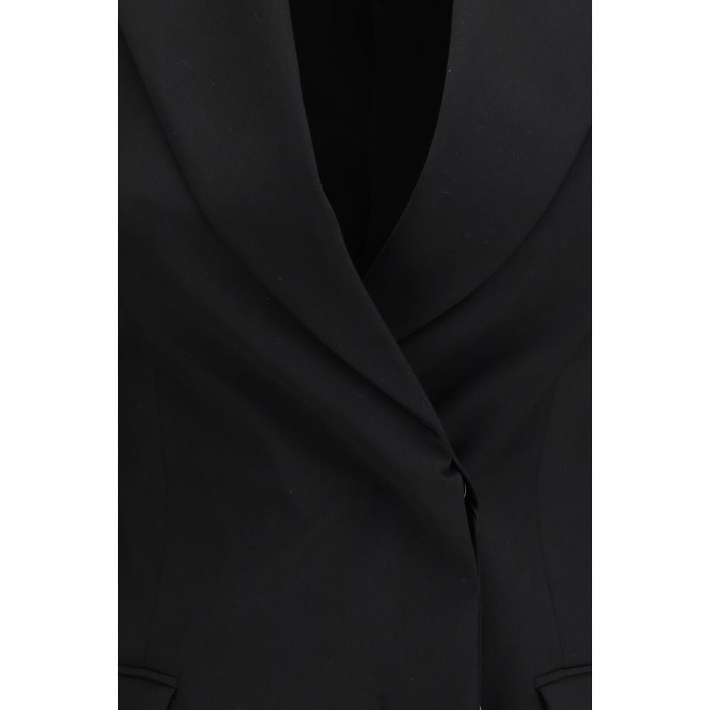 Max Mara Black Fleece Wool Blazer - Timeless Luxury Redefined