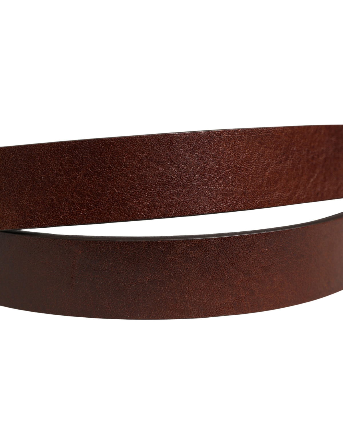 Dolce & Gabbana Brown Leather Logo Metal Buckle Belt - Timeless Elegance