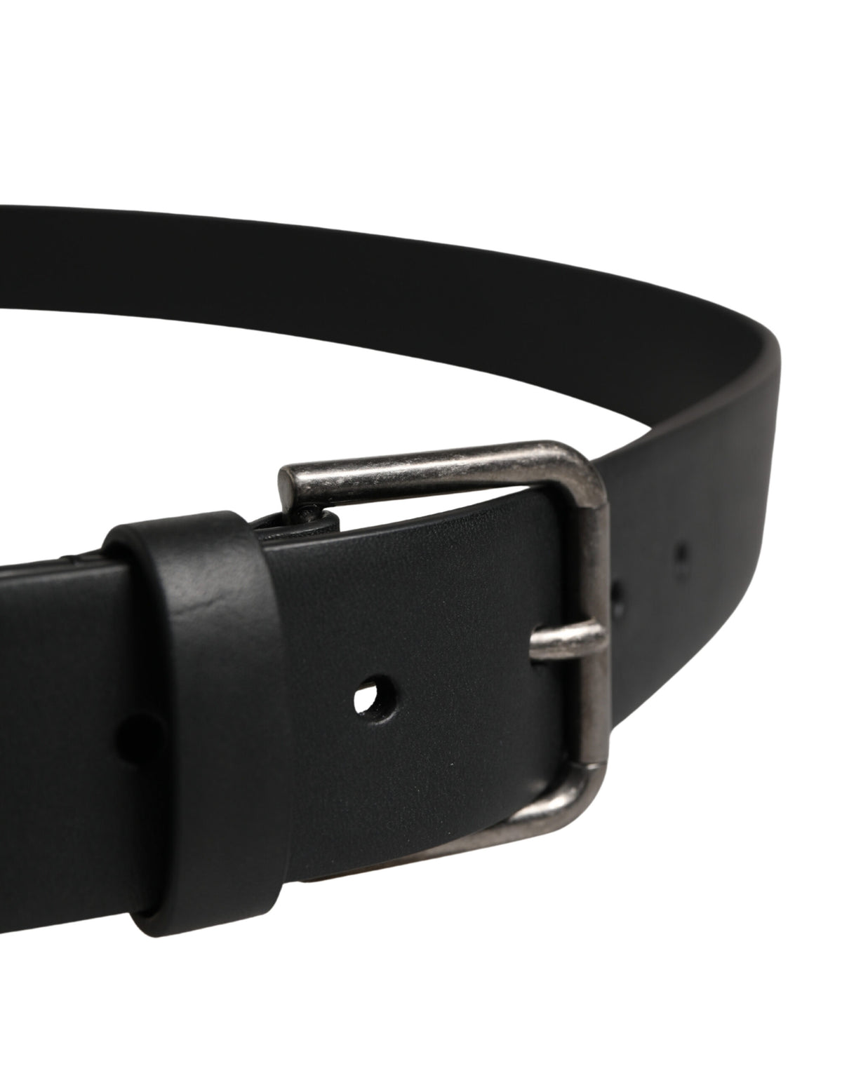 Dolce & Gabbana Black Calf Leather Belt - Timeless Luxury Accessory