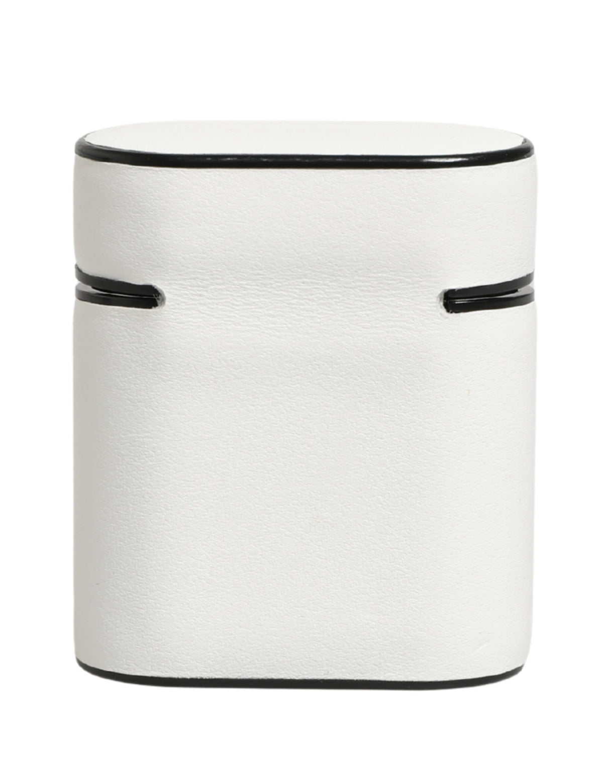Indulge in the elegance of the Dolce & Gabbana White Calf Leather Logo Print Flip Holder Airpods Case, a testament to Italian craftsmanship and luxury living.