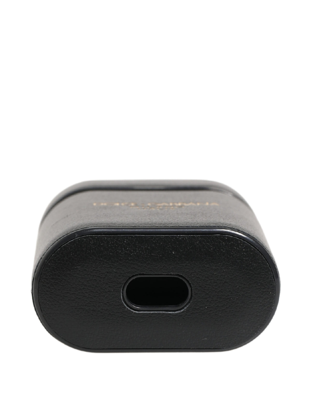 Elevate your style with the Dolce & Gabbana Black Calf Leather Logo Print Flip Holder Airpods Case, a testament to exquisite Italian craftsmanship and luxury.