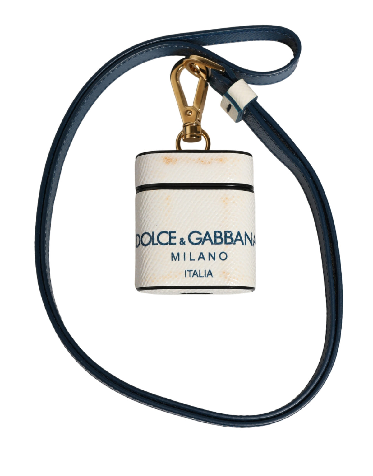 Elevate your style with the Dolce & Gabbana White Calf Leather Airpods Case, a luxurious blend of Italian craftsmanship and timeless elegance, perfect for the discerning individual.