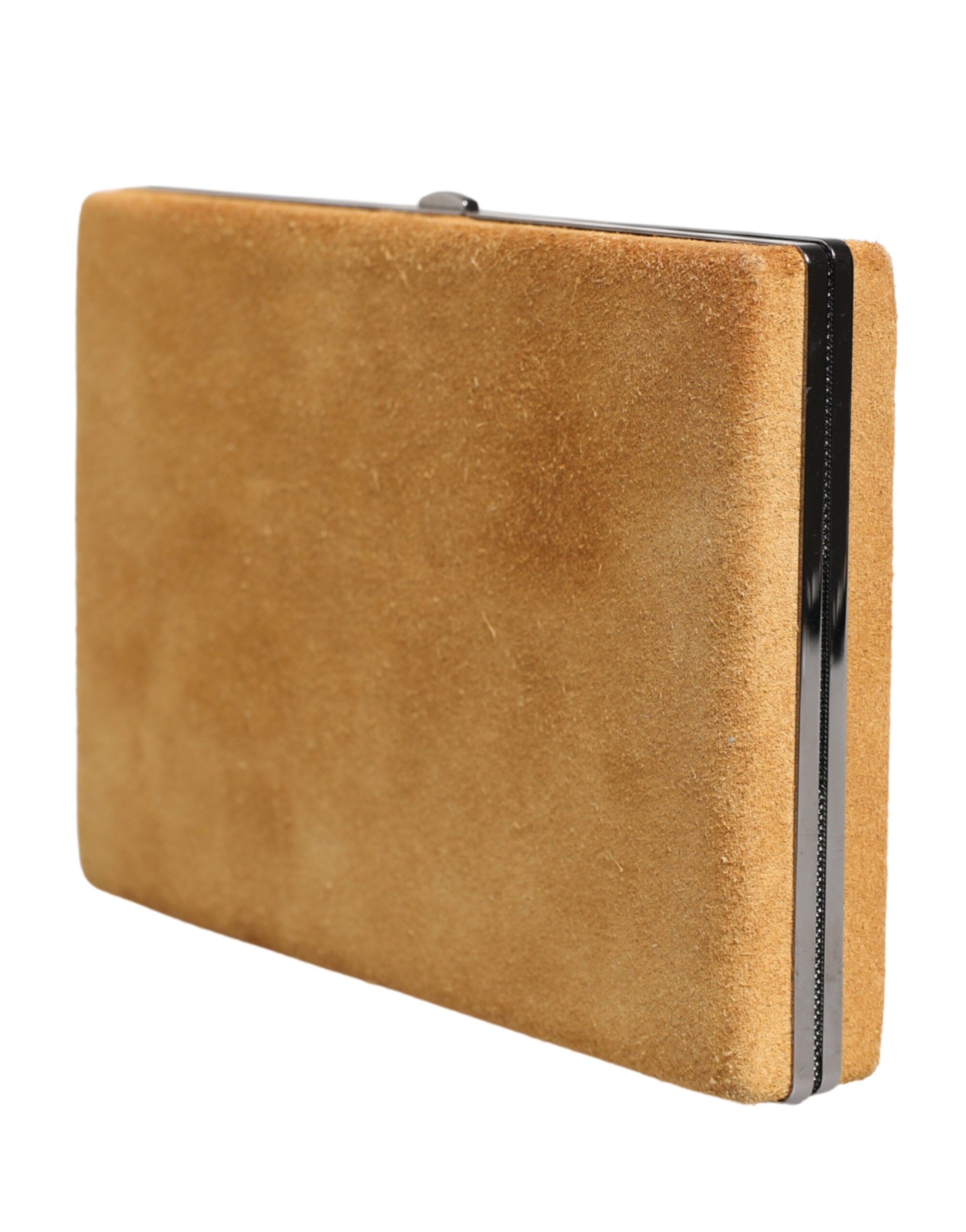 Indulge in the opulence of the Dolce & Gabbana Beige Velvet Calf Leather Clutch, a timeless accessory that elevates your evening elegance with exquisite craftsmanship and luxurious materials.