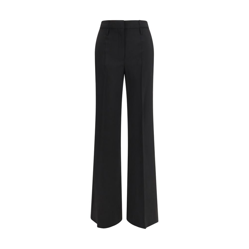 Max Mara Black Fleece Wool Flared Pants - Timeless Luxury Fashion
