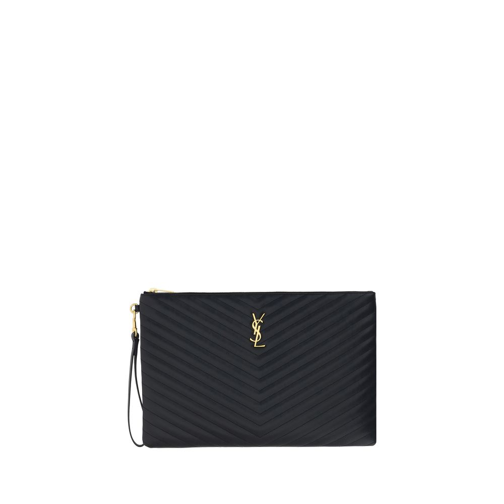 Saint Laurent Black Calf Leather Bos Taurus Wallet - Timeless Luxury