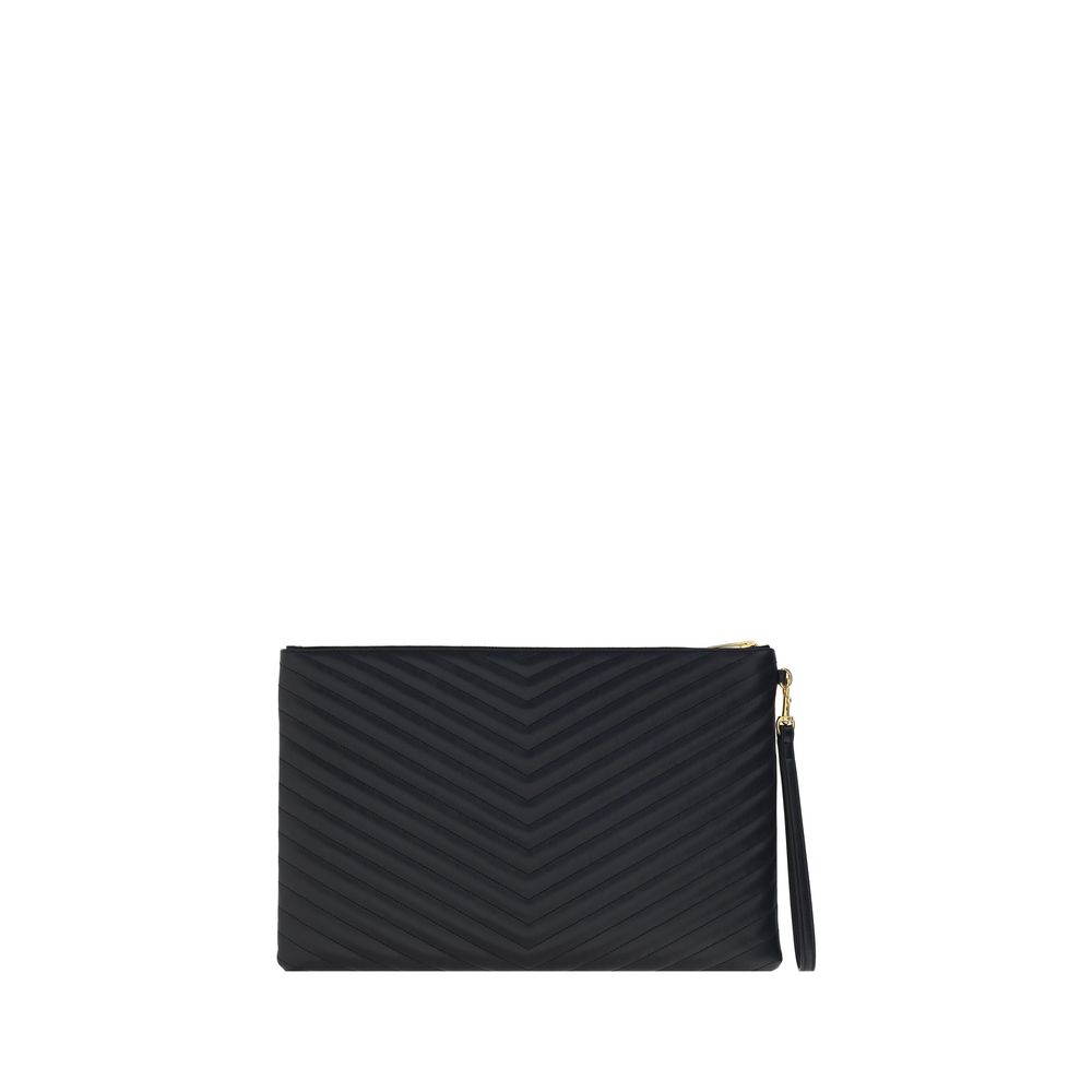 Saint Laurent Black Calf Leather Bos Taurus Wallet - Timeless Luxury