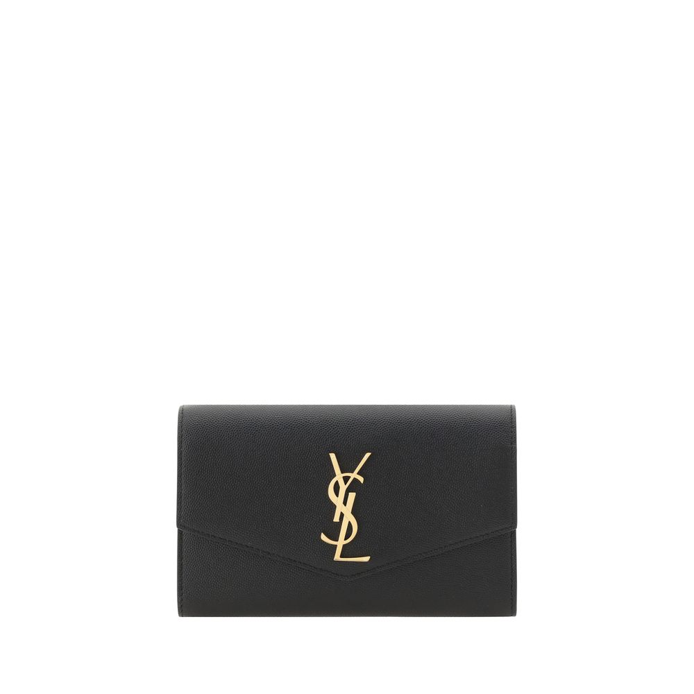 Saint Laurent Black Calf Leather Shoulder Bag - Artisanal Elegance
