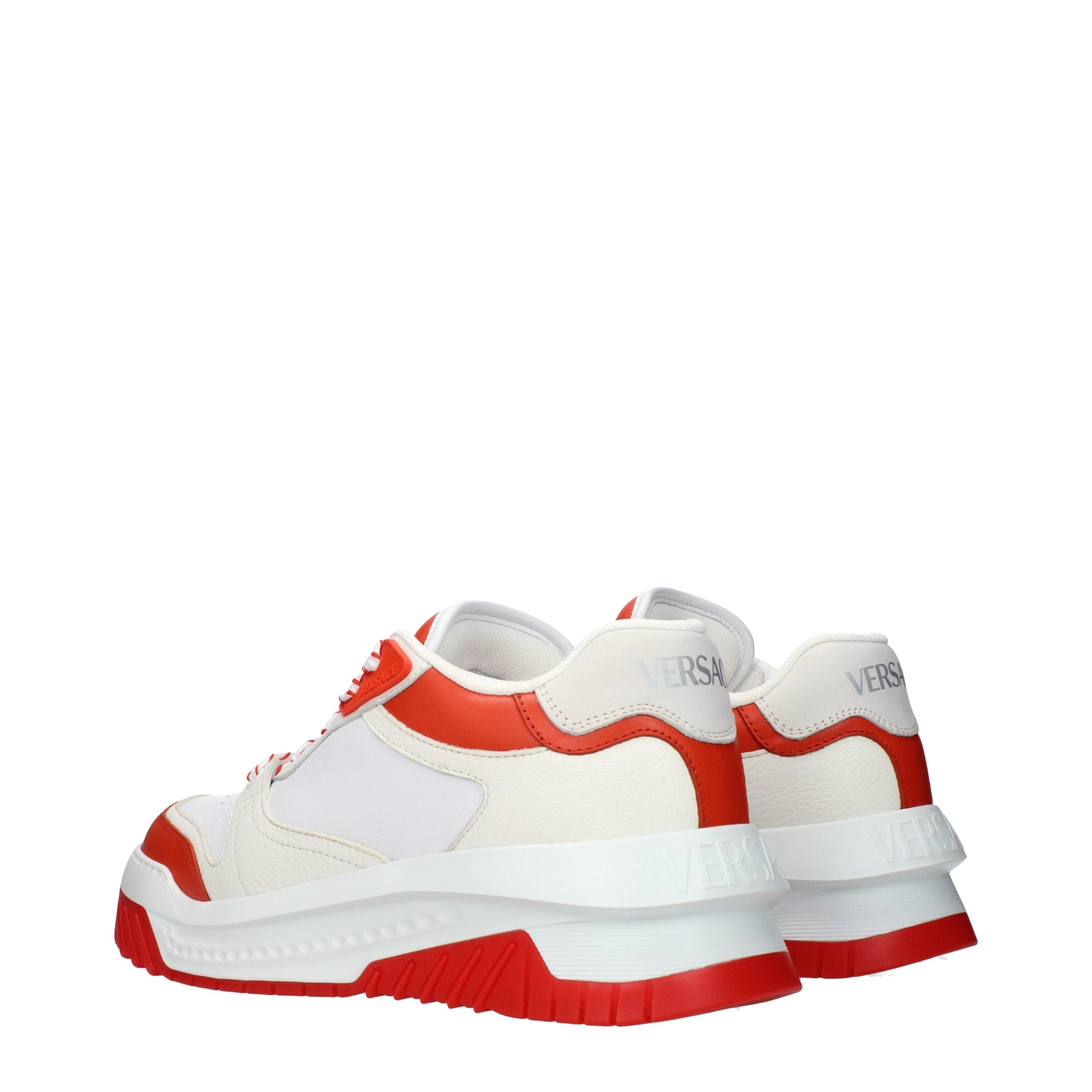 Elevate your style with Versace White Leather Athletic Sneakers, a luxurious blend of comfort and elegance, meticulously crafted in Italy for the discerning individual.