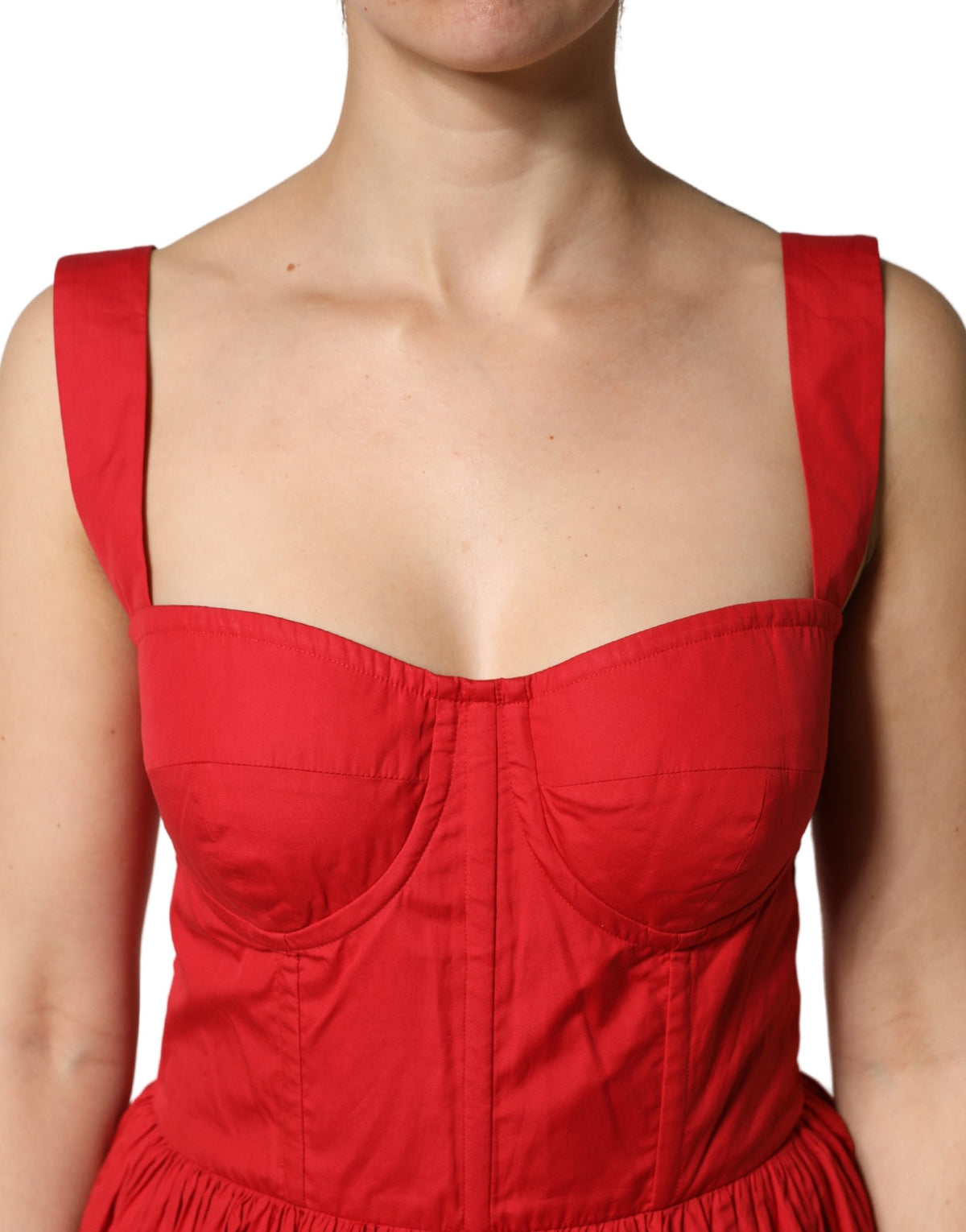 Indulge in the exquisite allure of the Dolce & Gabbana Red Cotton A-Line Sleeveless Mini Dress, a masterpiece of Italian craftsmanship that embodies refined luxury and timeless elegance.