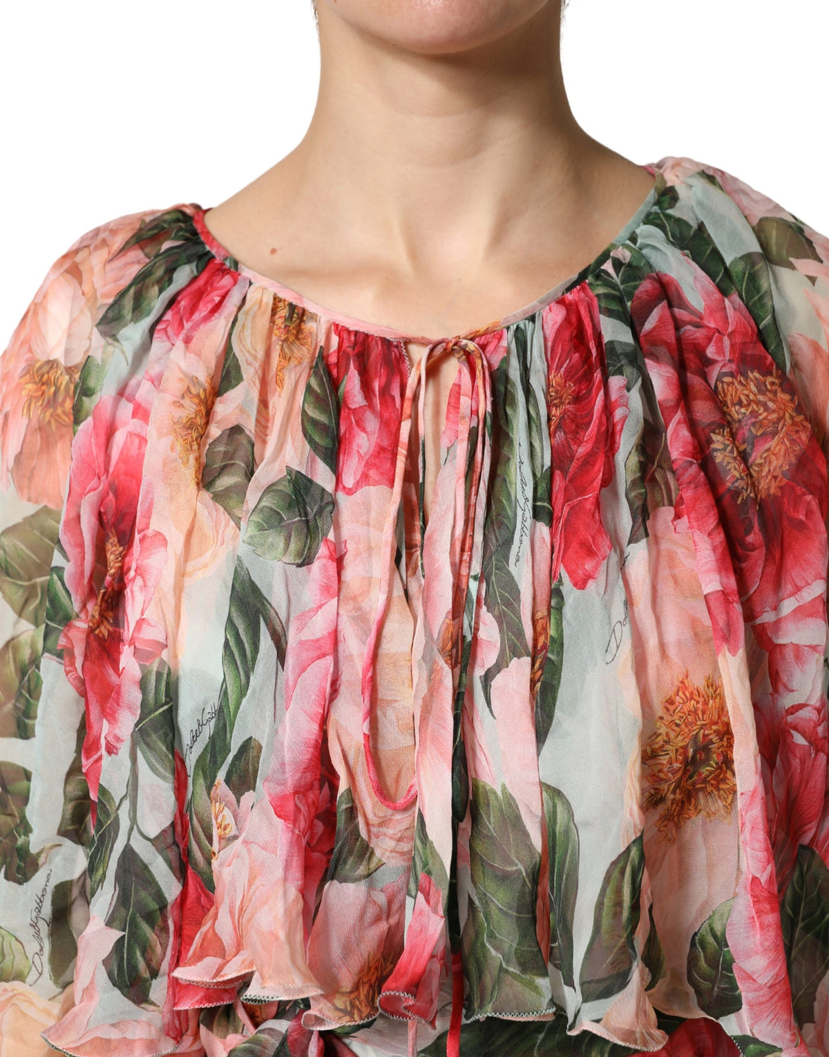 Experience the allure of the Dolce & Gabbana Multicolor Floral Silk Layered Maxi Dress, a masterpiece of Italian craftsmanship that embodies luxury and elegance for unforgettable moments.