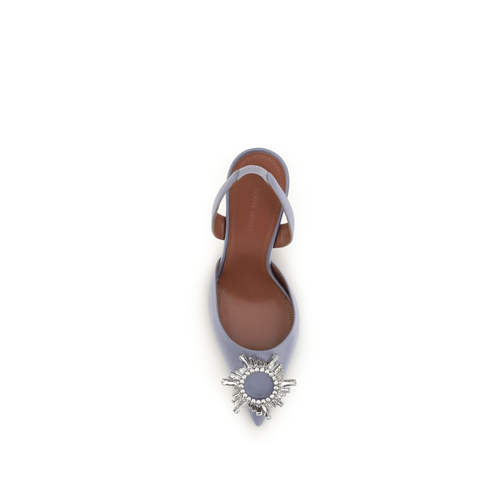 Amina Muaddi Purple Silk Pumps – Unmatched Luxury Elegance