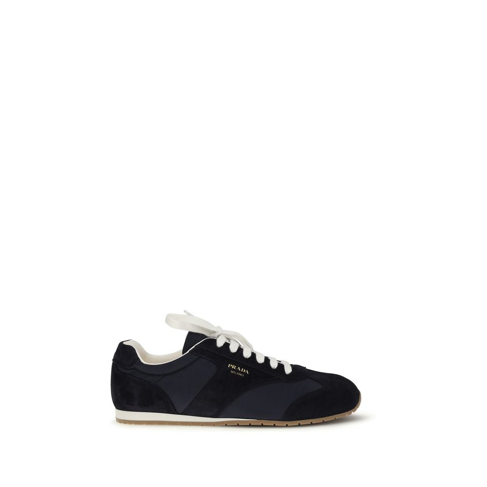 Prada Blue Calf Leather Bos Taurus Low Top Sneakers - Luxury Redefined
