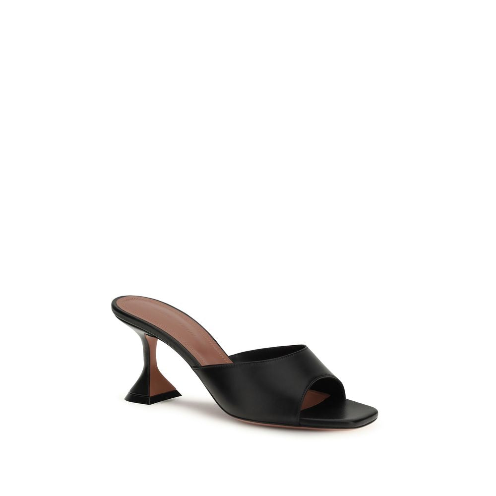 Amina Muaddi Stiletto Heel Sandals - Timeless Luxury in Calf Leather