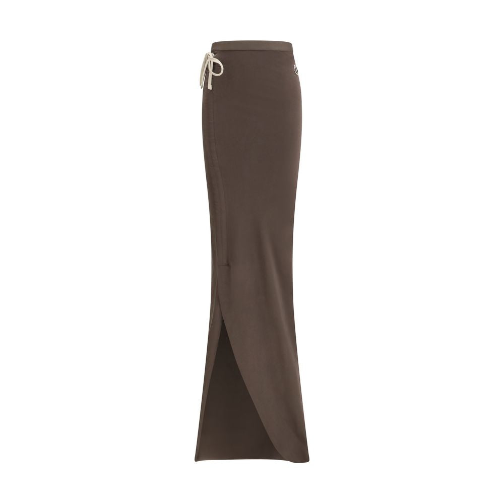 Moncler x Rick Owens Brown Cotton Long Skirt – Timeless Elegance