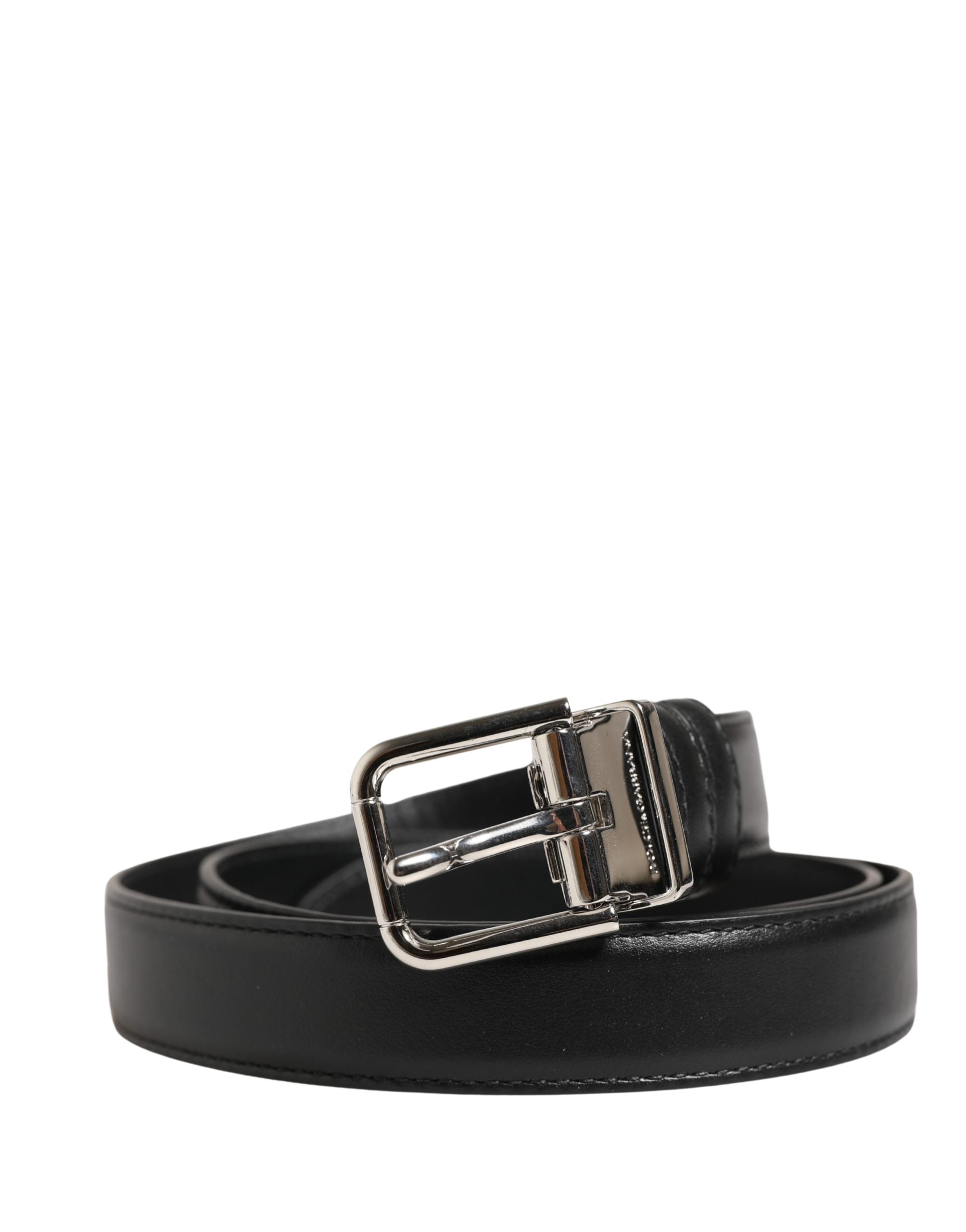 Dolce & Gabbana Black Classic Leather Belt - Timeless Luxury