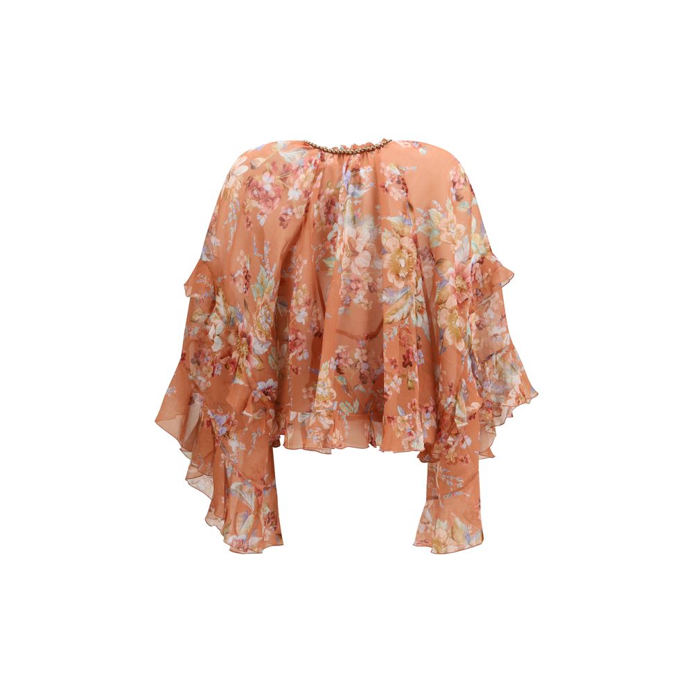 Elevate your wardrobe with the Zimmermann Multicolor Cotton Blouse from the SS26 collection, a luxurious blend of silk and cotton that embodies exquisite elegance and sophistication.
