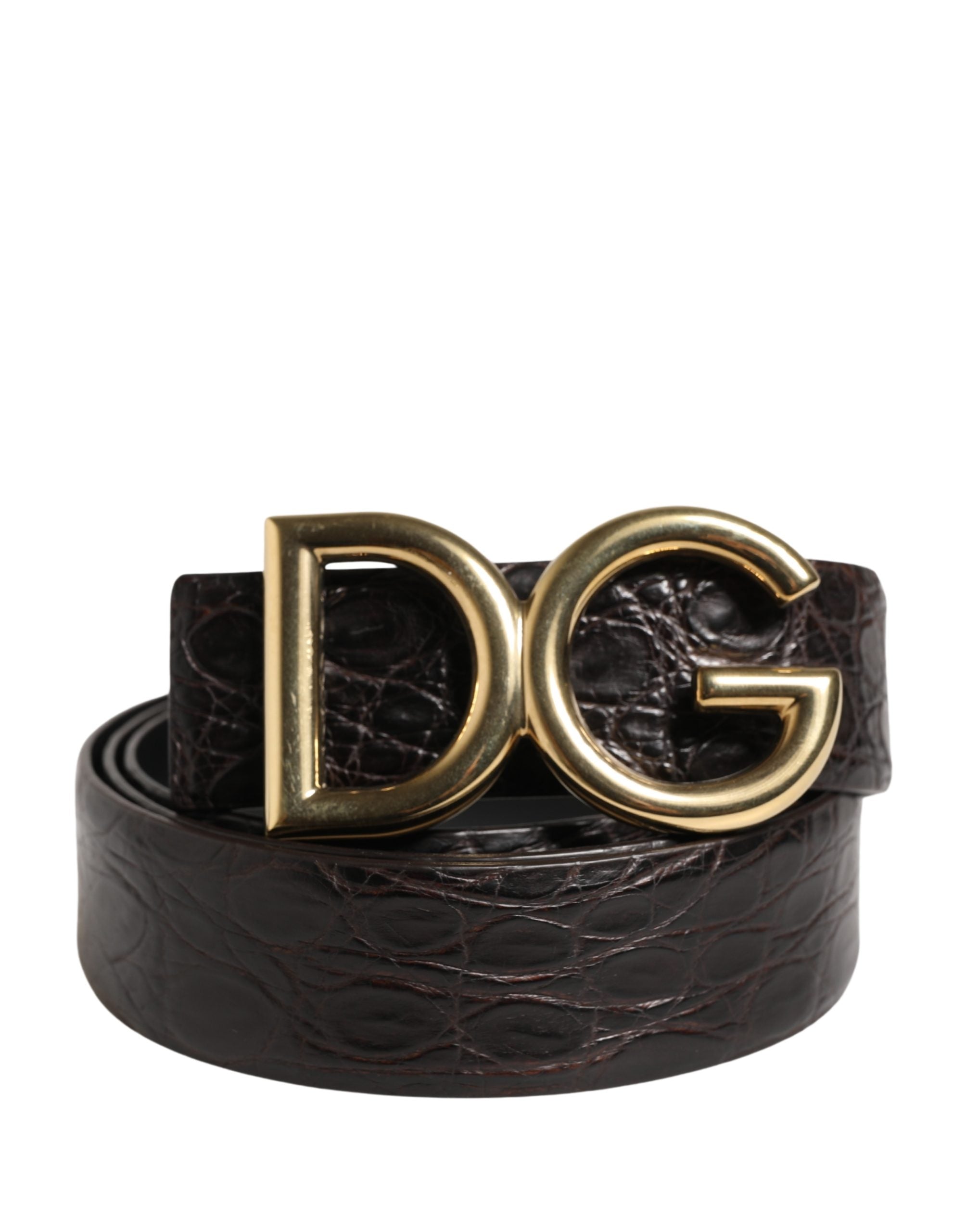 Dolce & Gabbana Black Exotic Leather Buckle Belt - Timeless Luxury