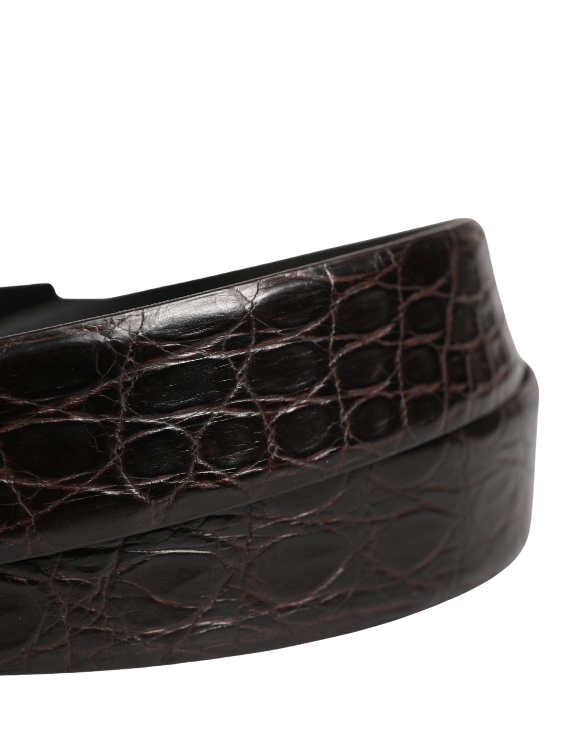 Dolce & Gabbana Exotic Leather Logo Buckle Belt - Timeless Luxury
