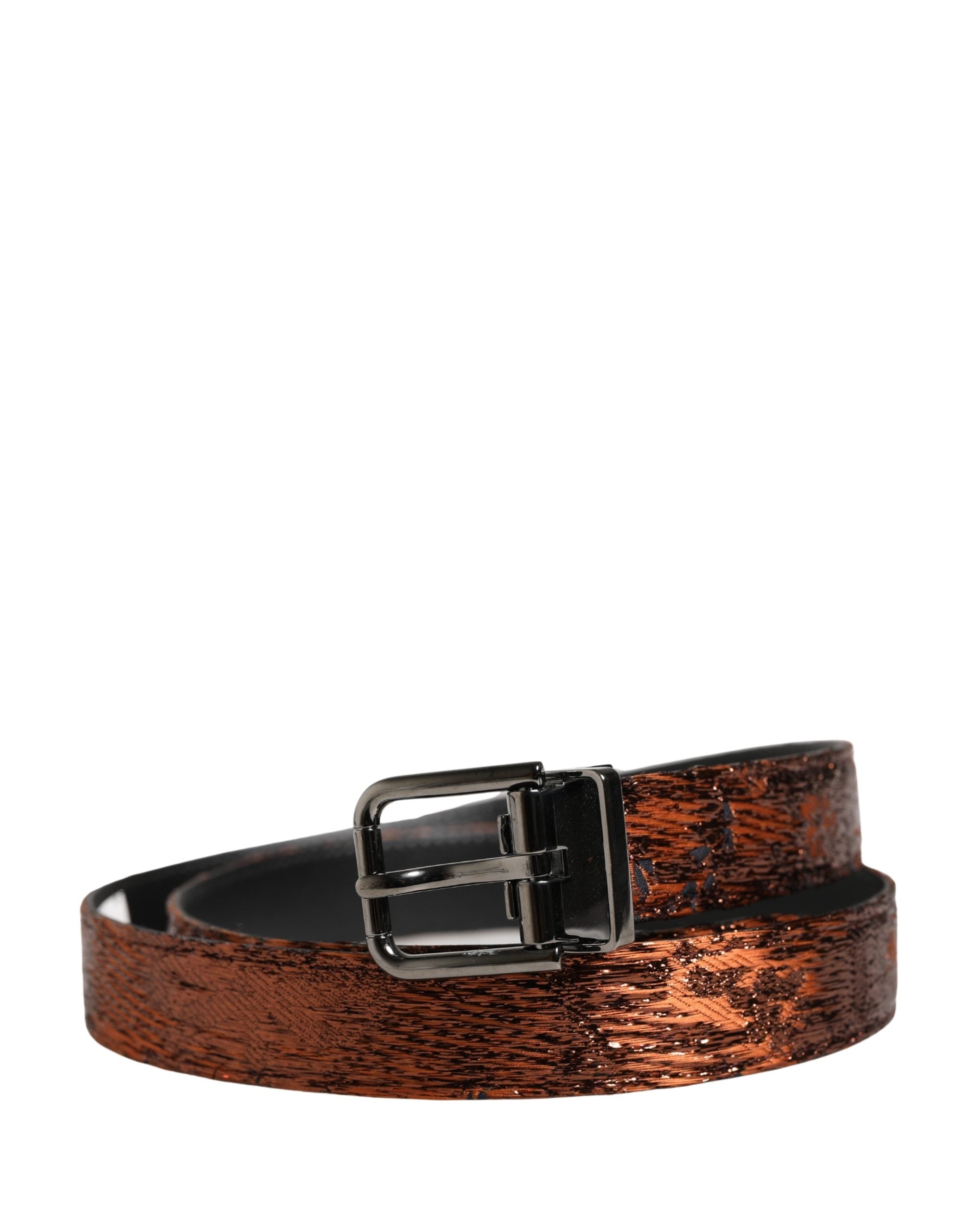 Dolce & Gabbana Men Brown Classic Polyester Metal Buckle Belt