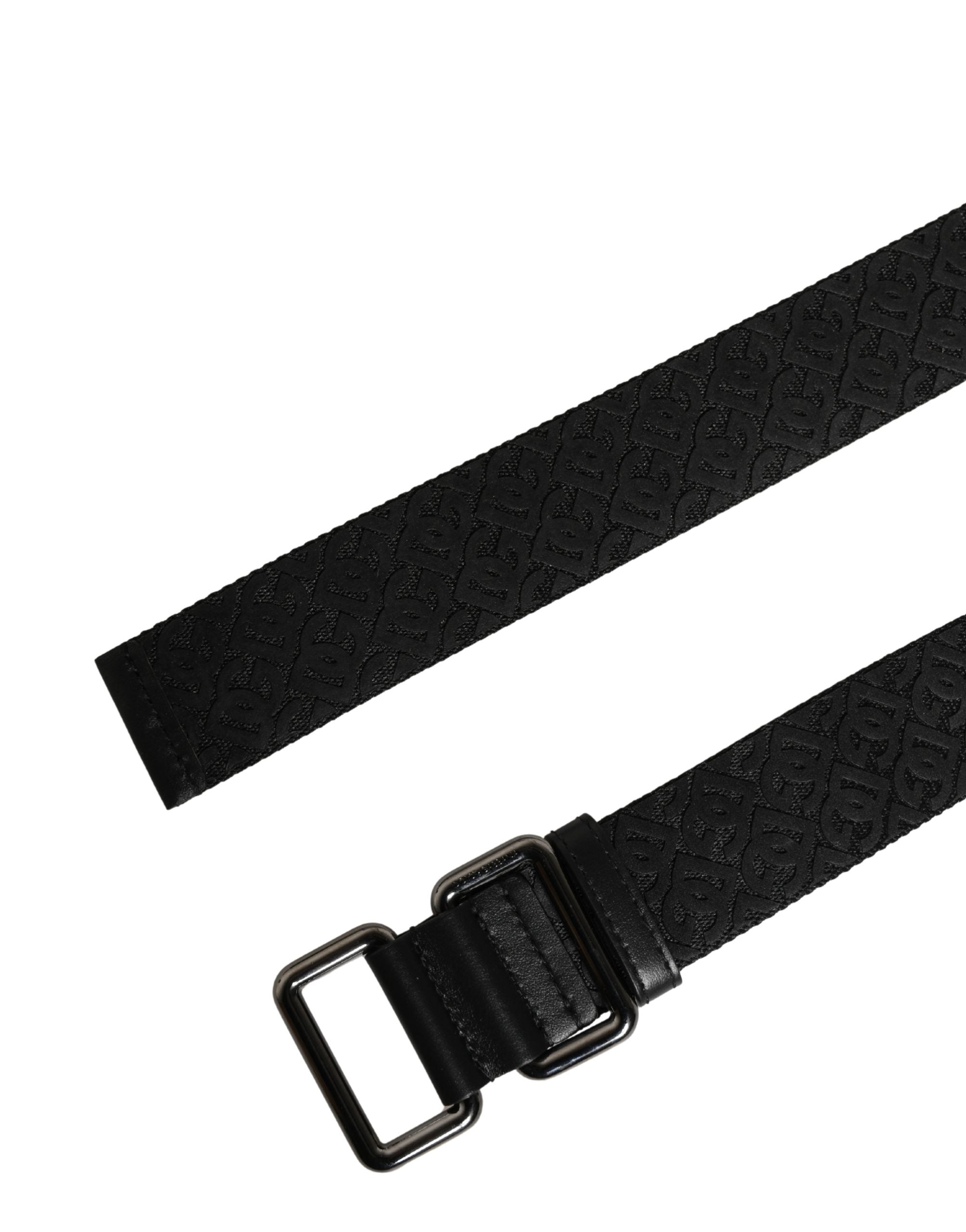 Dolce & Gabbana Black DG Logo Belt - Exquisite Luxury Accessory