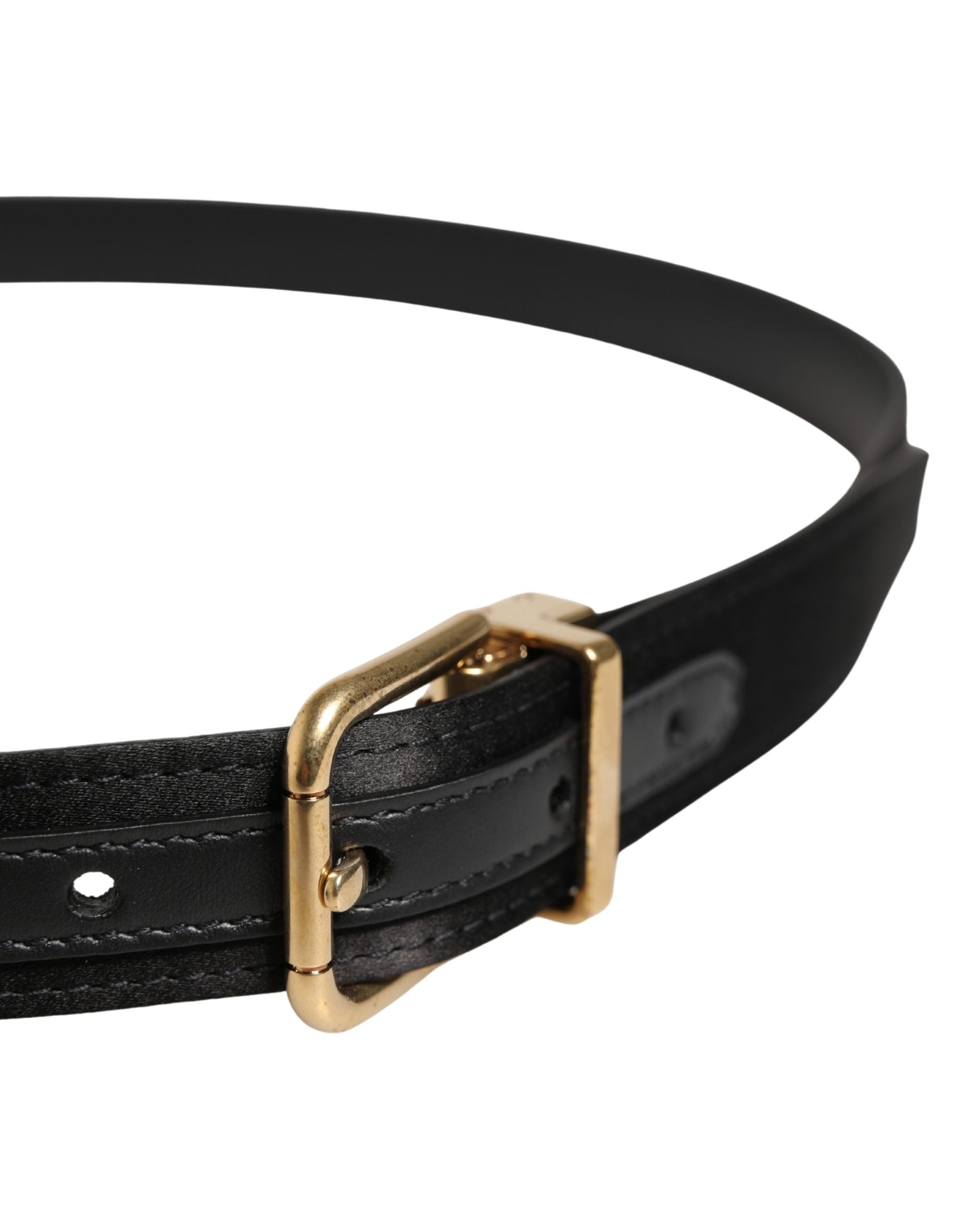 Elevate your style with the Dolce & Gabbana Men Black Classic Viscose Metal Buckle Belt, a masterpiece of Italian craftsmanship that embodies luxury and sophistication.