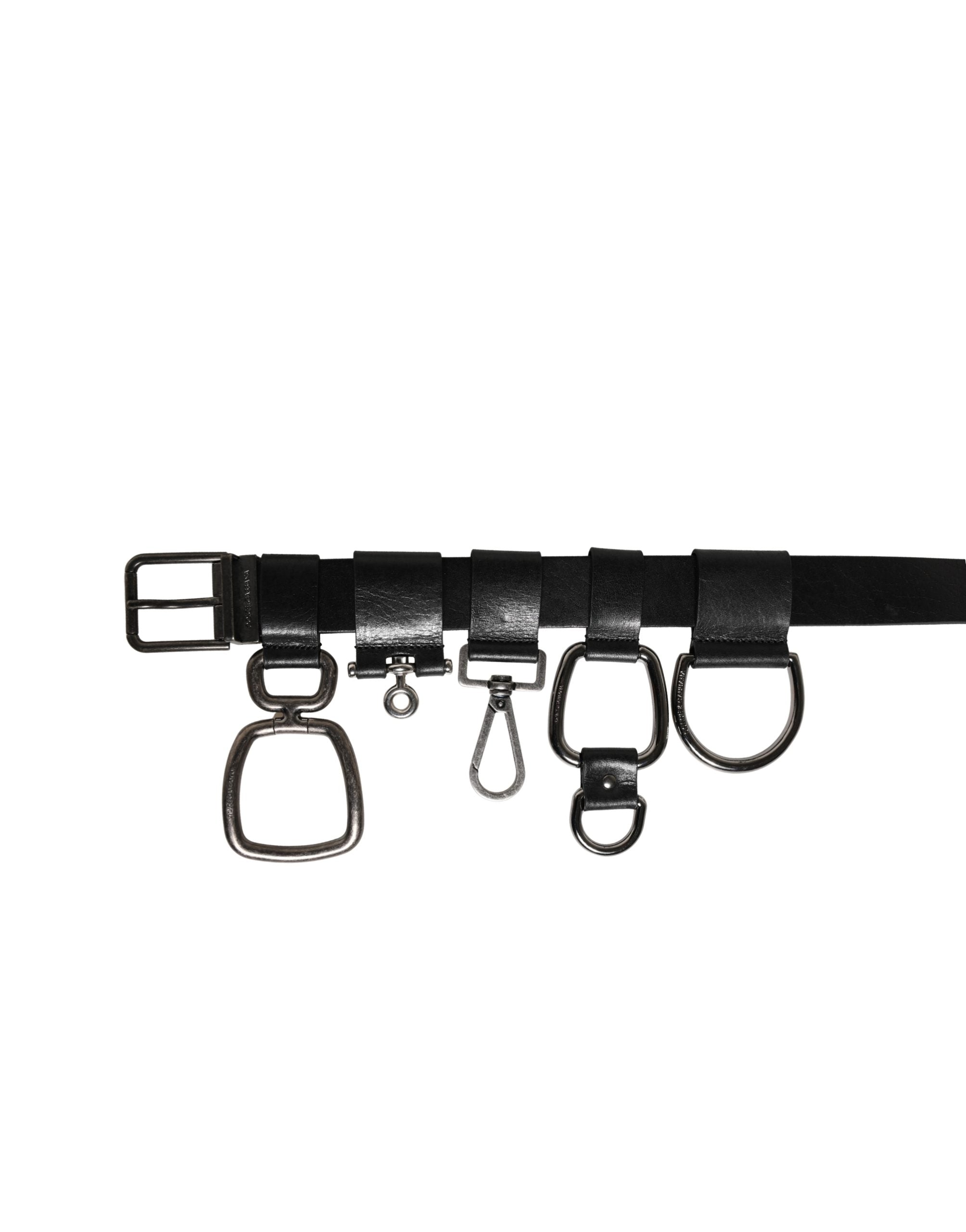 Elevate your elegance with the Dolce & Gabbana Black Calf Leather Silver Metal Buckle Belt, a masterpiece of Italian craftsmanship that embodies timeless luxury and sophistication.