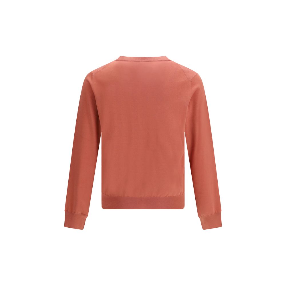 Indulge in the Brunello Cucinelli Orange Cotton Sweatshirt from the SS26 collection, where exquisite Italian craftsmanship meets timeless elegance for a luxurious wardrobe staple.